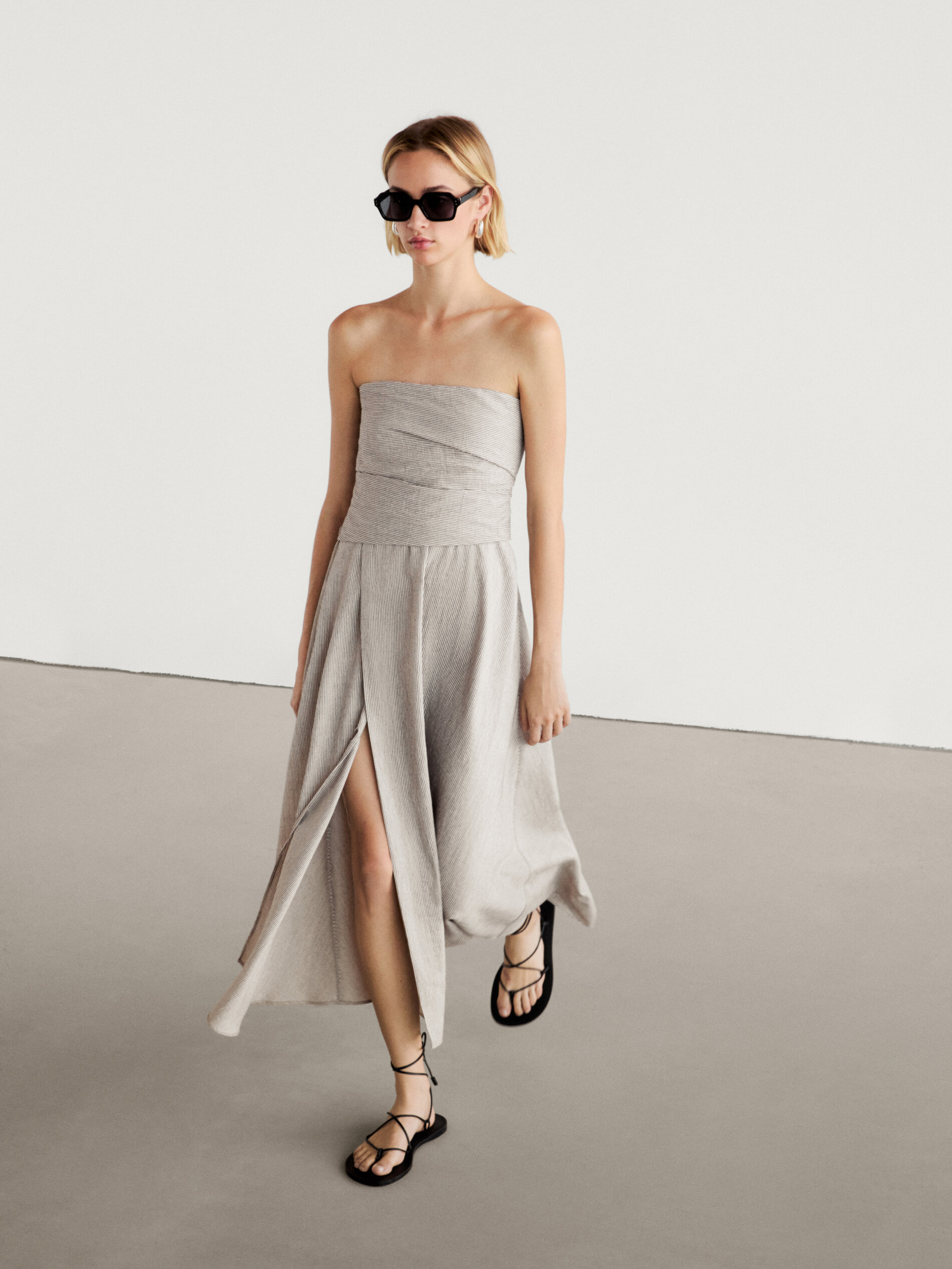 Gestreiftes kleid massimo dutti Clearance